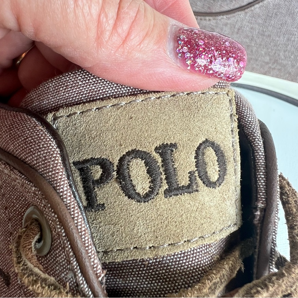 Polo Ralph Lauren Men’s Faxon Canvas Sneaker • Size 13D • Brown • Casual - Picture 2 of 14